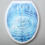 Сиденье для унитаза пластик, Капля, белое, РП-813