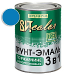 Грунт-эмаль по ржавчине 3 в 1 светло-голубая ВИТ color/ВИТ колор  0,8 кг.