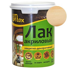 Лак защитно декоративный акриловый бесцветный ВИТtex/ВИТЭКС 0,9 кг.