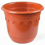 Горшок  9л с поддоном, коричневый цвет