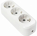 Колодка розеточная 3гн. с/з TANGO АБС-пластик