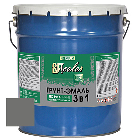 Грунт-эмаль по ржавчине 3 в 1 темно-серая  ВИТ color 20 кг.