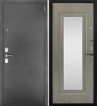 Дверь метал. 860х2050х70мм. левая Дива Зеркало мет антик серебро/кремовая лиственница