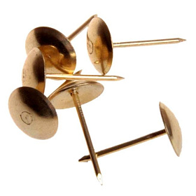 Гвозди  16х1,2 (50шт) мебельные латунь