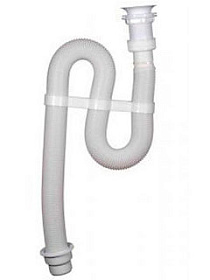 Сифон гофрированный белый VIR (0311)