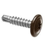 Саморез 4,2х25мм с пресс-шайбой, наконечник сверло (70 шт) корич. RAL8017