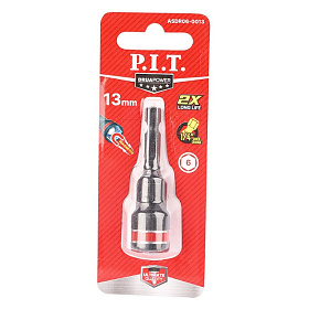 Бита ударная с торцевой головкой магнитная P.I.T. 65x13 мм, IMPACT, торсионная зона (ASDR06-0013)