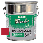 Грунт-эмаль по ржавчине 3 в 1 красная ВИТ color  5 кг.