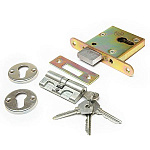 замок Врезной ЗВ-1-2 ЗЕНИТ английский, прямоуг. ригель, 4 ключа !