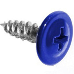 Саморез 4,2х32мм с пресс-шайбой, наконечник острый (60 шт) синий RAL5005