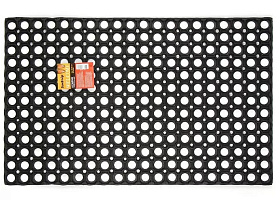 Коврик грязезащитный, 50х80х1.6 см, прямоуг, резина, сквоз отвер