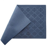 Коврик грязезащитный, 40х60 см, прямоугольный, ПВХ, латексная пропитка, черный, Ромбы, 93606