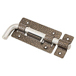 Засов накладной Секрет Киров ЗД-03 круглый Г-образый антик бронза 