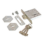 замок Врезной 76500 8-4С/03 сувальдный, прямоугольный наборный ригель, 3 ключа