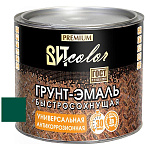Грунт-эмаль быстросохнущая универсальная зеленый мох RAL 6005 ВИТ color  1,8 кг.