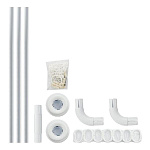 Карниз д/ванной угловой 90х90х90см, с кольцами, белый