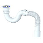 Сифон для душевого поддона 1 1/2х40, с гофрой 40х40/50 G32