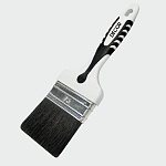 Кисть Black White для подготовительных работ 100х15мм, черный ворс, 2К ручка
