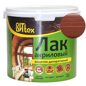 Лак защитно декоративный акриловый махагон ВИТtex 3,3 кг.