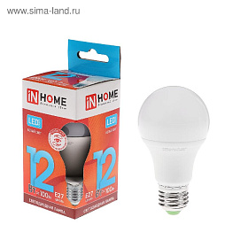 Лампа светодиод. LED-А60-VC 12Вт 6500К Е27 230В IN HOME