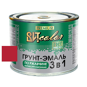 Грунт-эмаль по ржавчине 3 в 1 красная ВИТ color  0,4 кг.