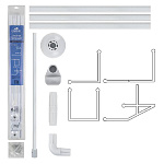 Карниз д/ванной угловой 90х90х90см, с жесткой фиксацией, металл.