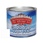 Эмаль белая матовая ПФ 115  0,4 кг.
