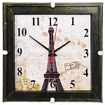 Часы настенные Эйфелевой башней, рамка под старину JC-11914 I.K