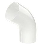 Колено гнутое оцинк. @100 (RAL9003) бел. 