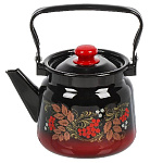 Чайник эмал. 2.3 л, ручка металлическая, красно-черный, С2714.38/С2714.8