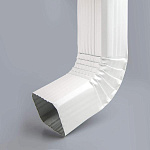 Колено трубы 76х102 белое RAL9003