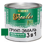 Грунт-эмаль по ржавчине 3 в 1 зеленая ВИТ color  1,8 кг.