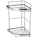 Полка угловая двухъярусная COZY-CR-2 24,5х24,5х38см 