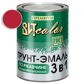 Грунт-эмаль по ржавчине 3 в 1 красная ВИТ color/ВИТ колор  0,8 кг.