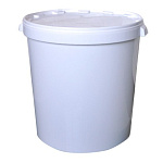 Бидон ПЭТ 30л. белый (контейнер 30 л.) с крышкой