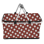 Термосумка складная СВ-7046-3 с алюм. каркасом (горошек)