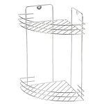 Полка угловая двухъярусная Vento 19х19х30см хром