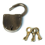 замок навесной ЗВС 3м/н., английский, 2 ключа, запирание ключом, сувальдный