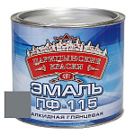 Эмаль серая ПФ 115  1,8 кг.