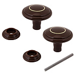 Ручка-кнопка пластик. РДП-01-6 шоколад золотое кольцо