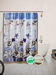 Штора для ванн 180х180см, ПЭ, Морские звезды, T2022-7093