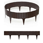 Бордюр садовый Ротанг высота 9 см, длина 3,2 м, 4 шт/компл (Коричневый)